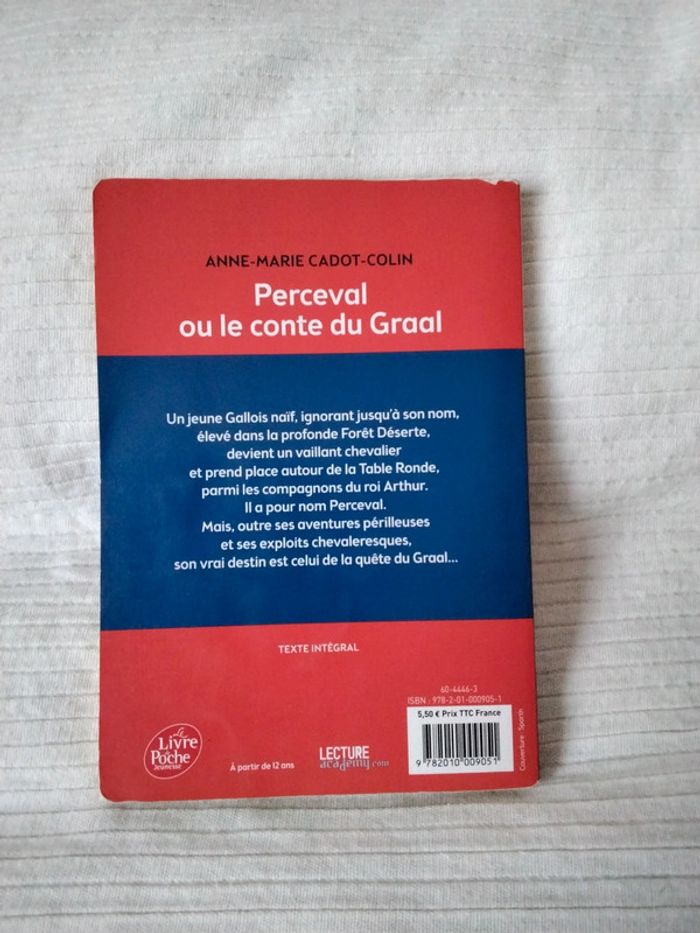 perceval ou la quête du Graal - anne marie cadot colin- livre de poche - photo numéro 2