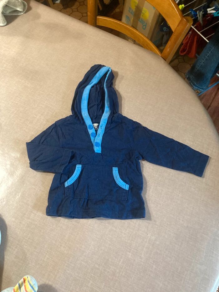 Sweat à capuche bleu marine Old Navy – 12/18 mois