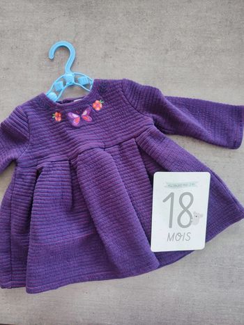 Robe 18 mois bébé fille brodée