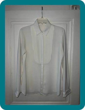 Chemise plastron Saphira offwhite taille 38 - Anne Fontaine