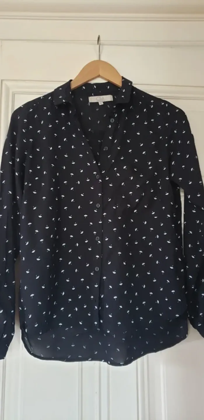 Chemise blouse noire femme légère élégante - photo numéro 2