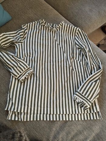 Chemise H&M rayé kaki 36