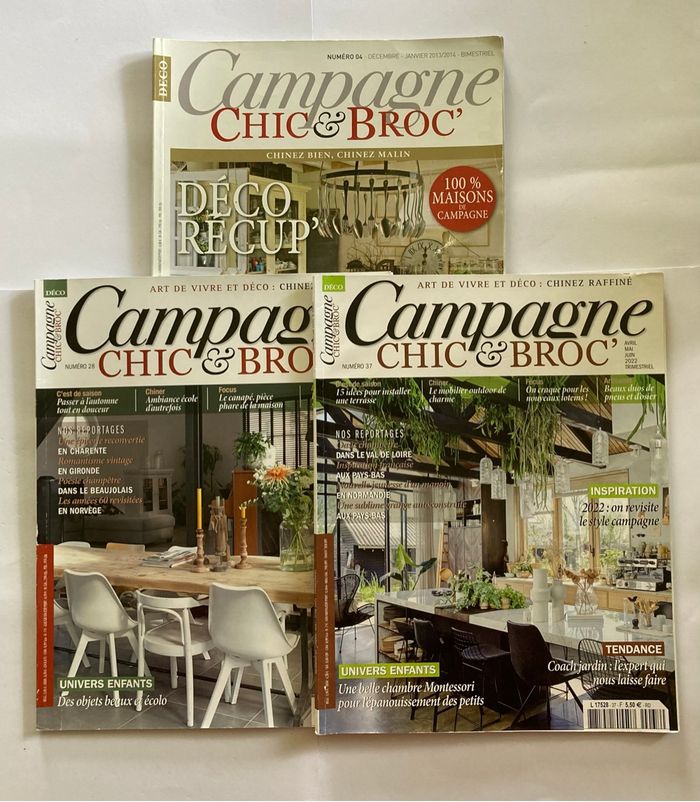 Lot 3 magazines Campagne chic & broc - photo numéro 2