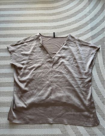 Blouse Chicorée effet satin – Manche courte – Taille L – Très bon état