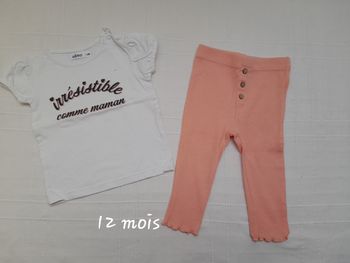 Ensemble fille 12 mois .