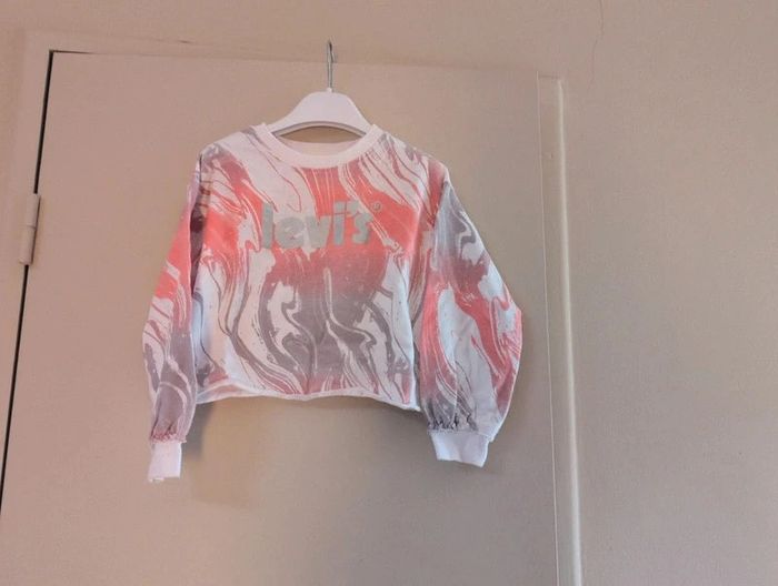 Sweatshirt Lilas meet & grey crew fille 4 ans Levi's - photo numéro 2