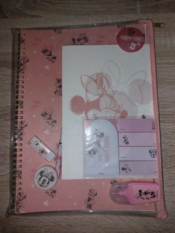 Pochette avec carnet et bic mickey