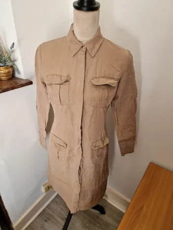 Robe laura Clément en soie / lin taille 40