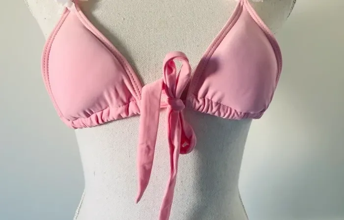 Bikini rose avec nœud - photo numéro 5