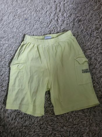 Short garçon taille 24 mois kimbaloo jaune vert