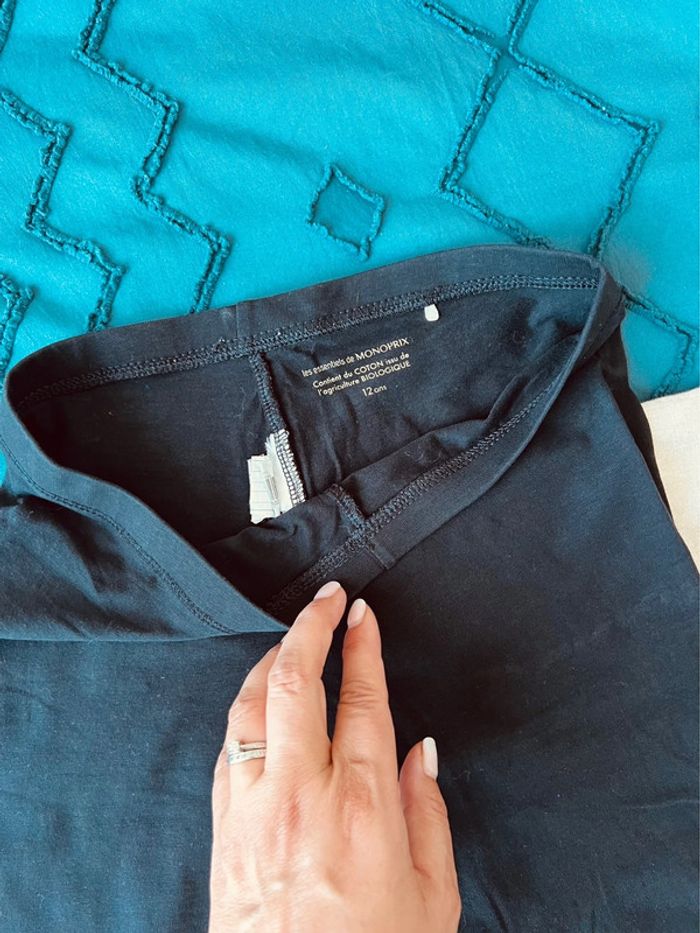 Mot de 2 leggings noirs - taille 12 ans - photo numéro 4