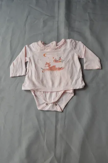 Body Vertbaudet Rose Fille 3-6 mois - Très Bon État