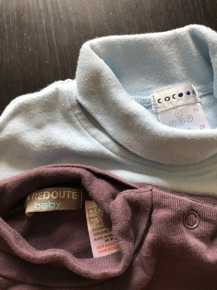 Lot de 3 pulls col roulé 12M - photo numéro 3