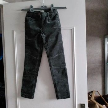 Pantalon velours gris fille 8 ans Vert Baudet