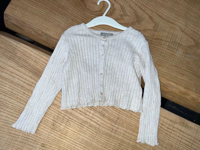 Gilet fille 2-3 ans côtelé beige Primark 24-36 mois 3