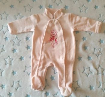 Pyjama bébé rose – 1 mois – Brioche – NEUF sans étiquette
