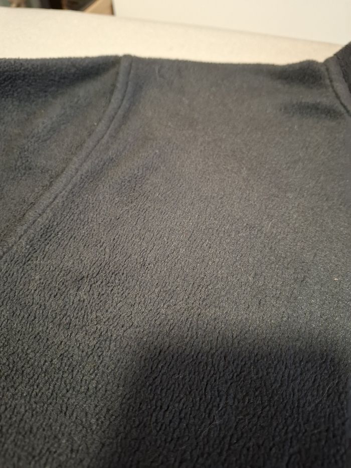 Beau gilet/veste homme polaire L gris anthracite zippé col montant très bon état - photo numéro 6