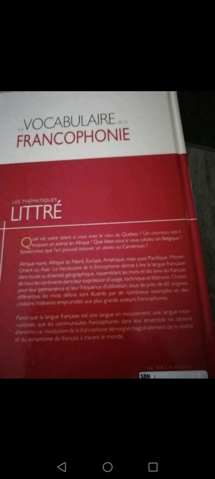 Le Vocabulaire de la Francophonie - photo numéro 2