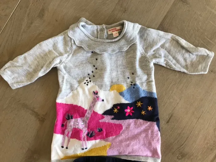 Ensemble robe en maille et legging 3 mois - photo numéro 3