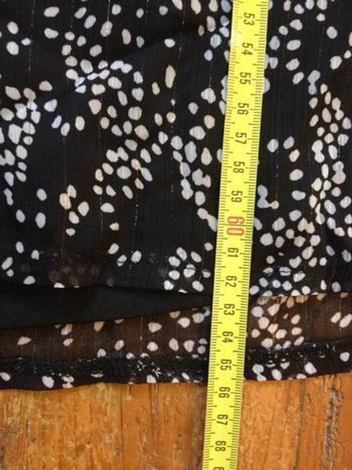 Blouse ample à motifs - noir et blanc - taille L - look féminin - photo numéro 5
