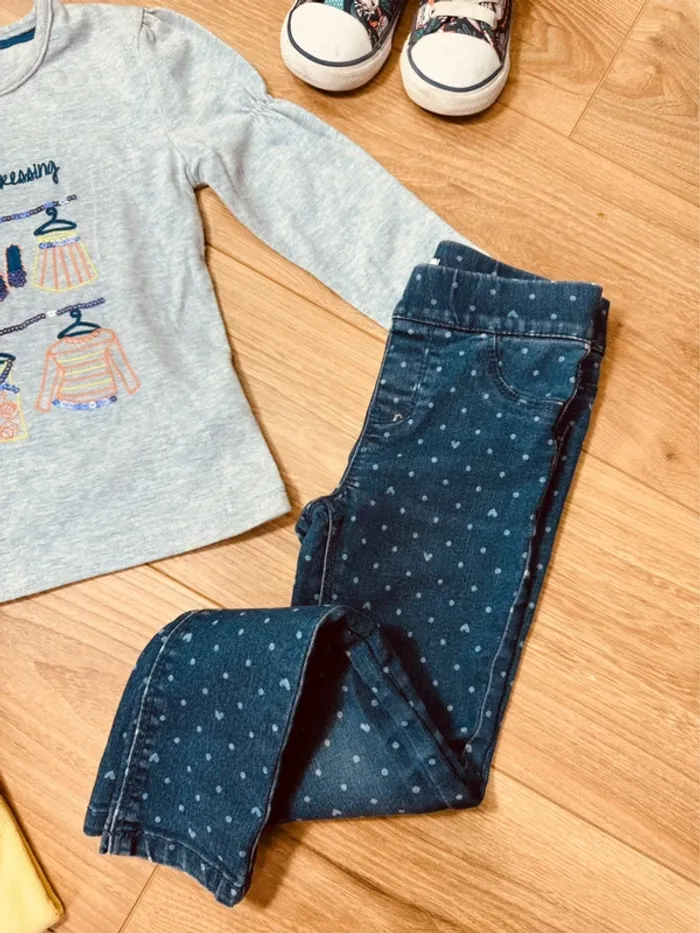 Taille 4 ans tenue 3 pièces fille multimarque bleu jaune * dressing * 🩷 - photo numéro 5