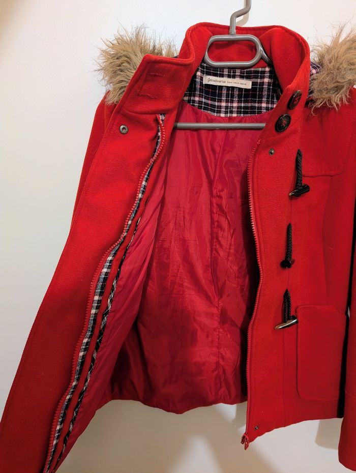 ❤️ Manteau rouge femme Stradivarius – Taille M - photo numéro 4