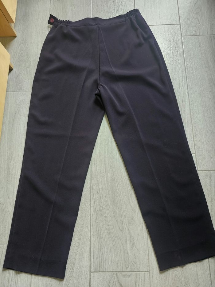 Pantalon droit violet taille 44 – style tailleur - photo numéro 2