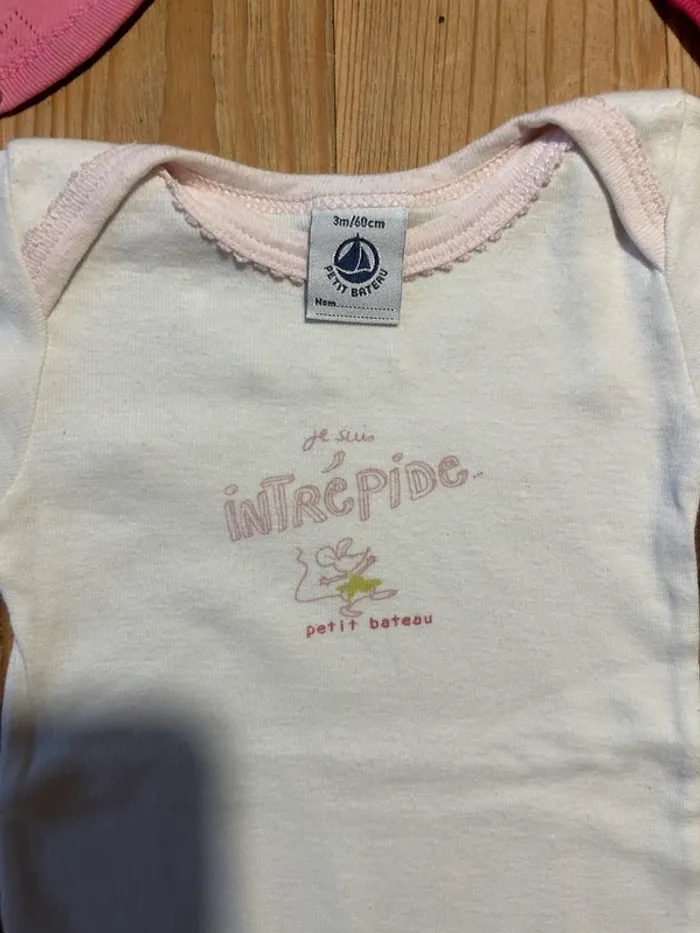 Body manches courtes petit bateau 3 mois - photo numéro 3