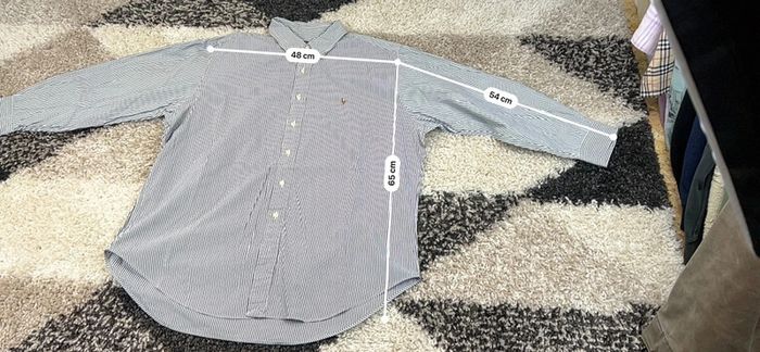 Chemise Ralph Lauren rayé bleu et blanc taille XL style old money - photo numéro 8