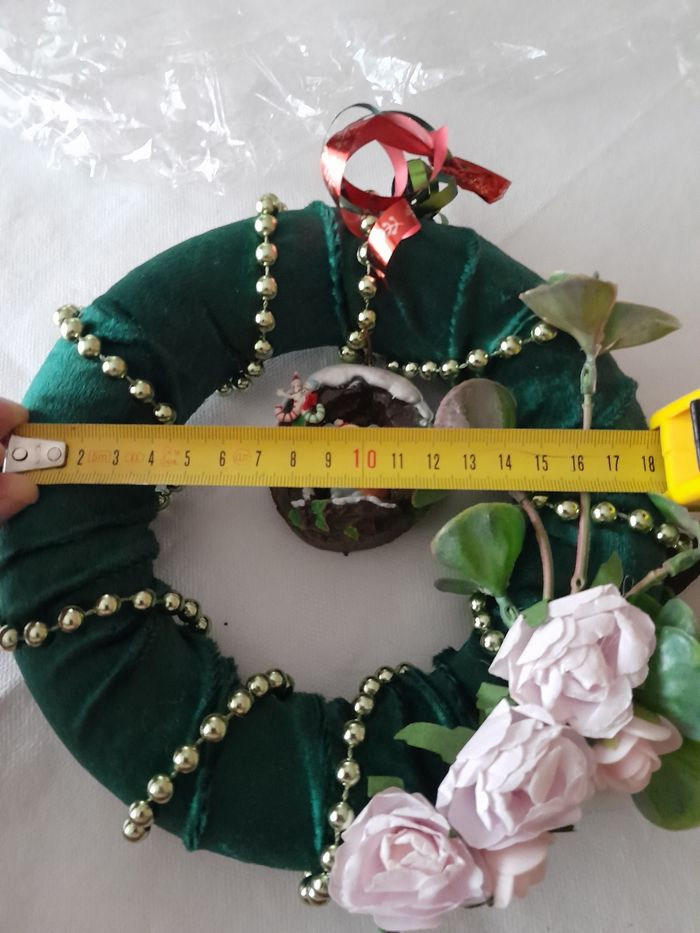 Couronne de noel en satin - photo numéro 4