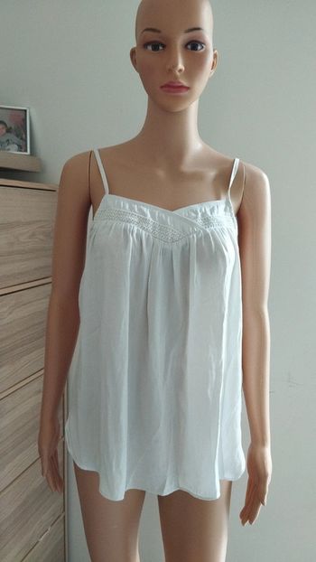Débardeur blanc femme taille 38