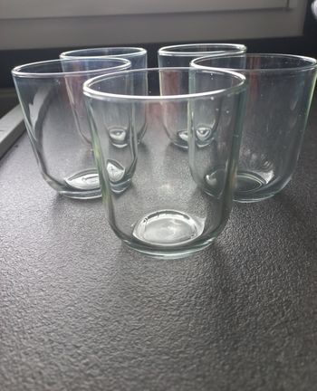 Verres à eau,  lot de 5, neuf 