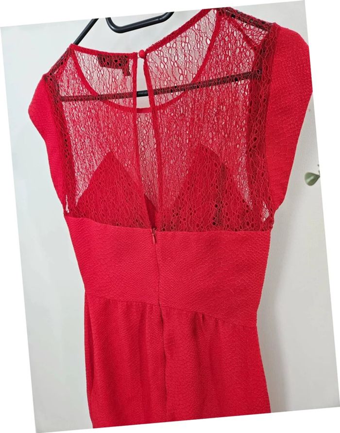 Robe rouge à dentelle The Kooples taille XS - photo numéro 5