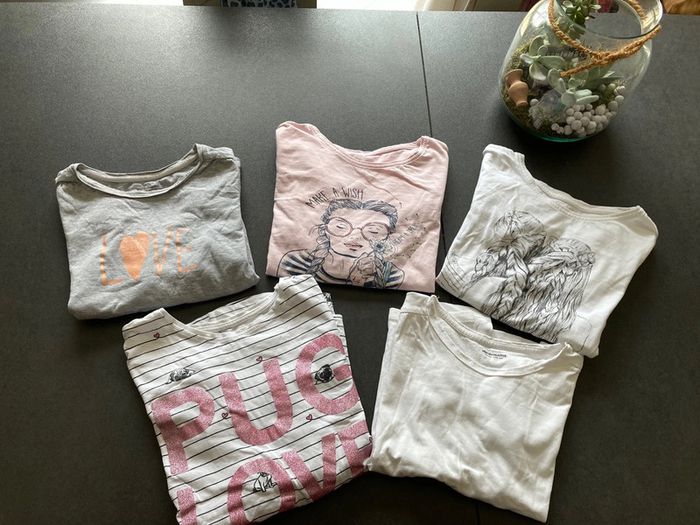 Lot ensemble garde robe haut vêtement fille enfant taille 10 ans