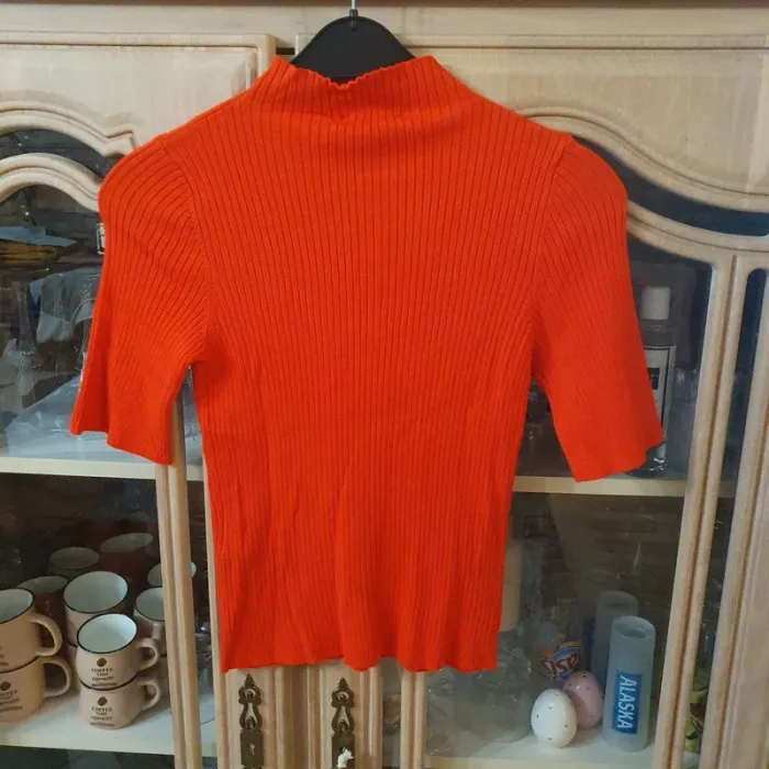 Magnifique haut col montant Couleur orange sanguine taille L Morgan - photo numéro 5