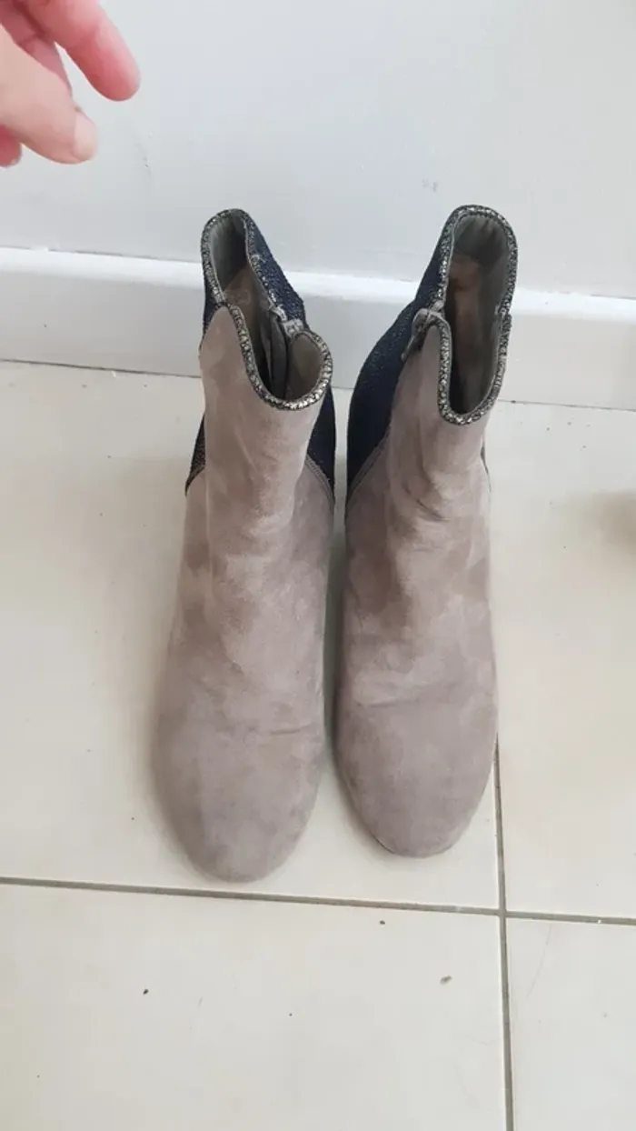 Bottines bi matière / bi colores - photo numéro 2