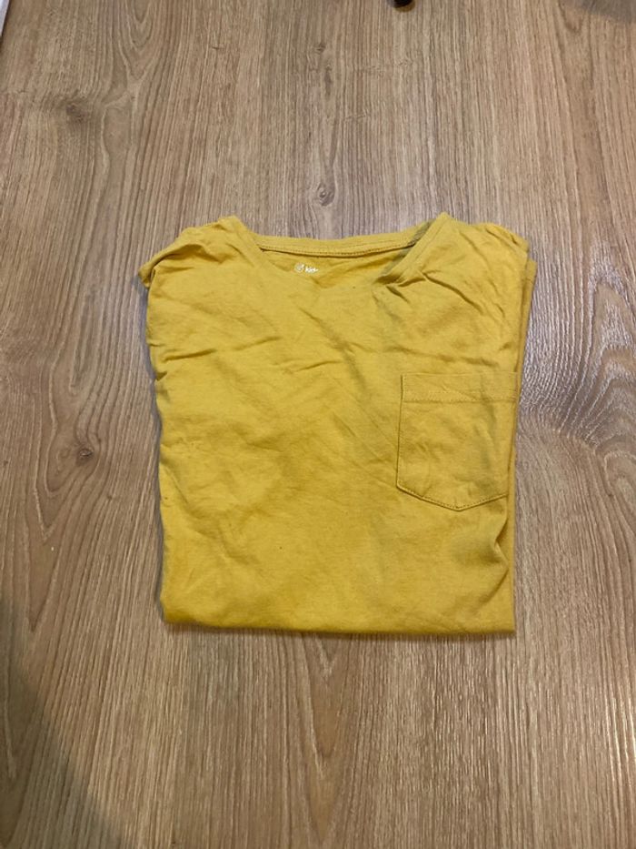 T shirt jaune moutarde garçon
