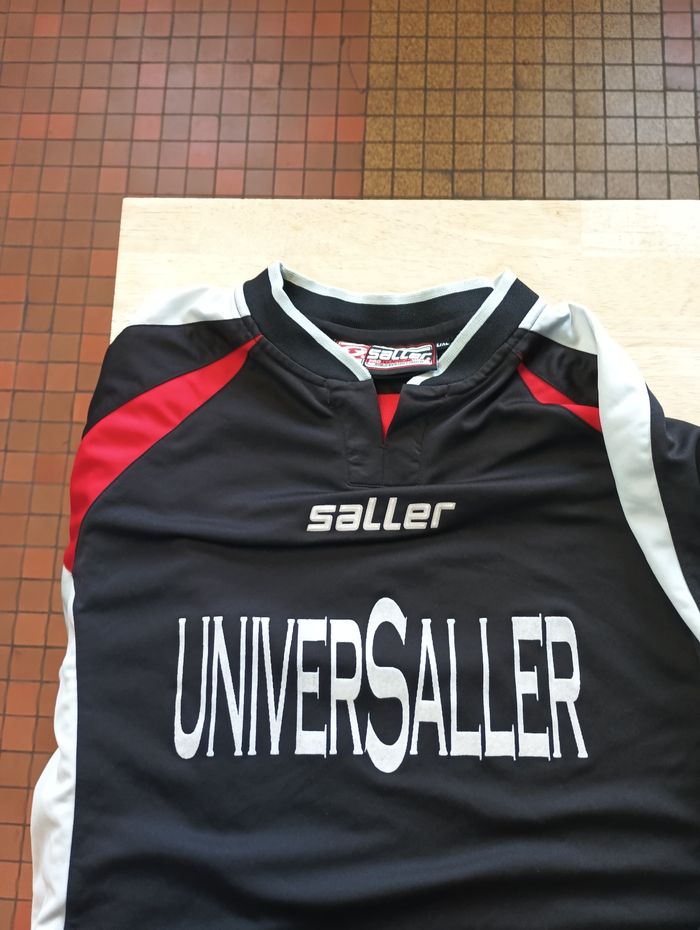 Maillot saller FC Meyenheim Taille L/XL - Noir/Rouge/Gris - Foot Vêtements Sport Vintage - photo numéro 4