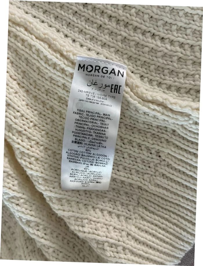 Magnifique pull manche 3/4 Morgan de toi taille S en parfait état - photo numéro 9