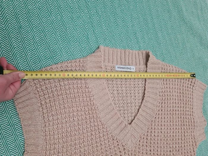 Pull sans Manche beige En maille - photo numéro 6