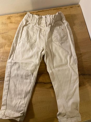 Pantalon large beige