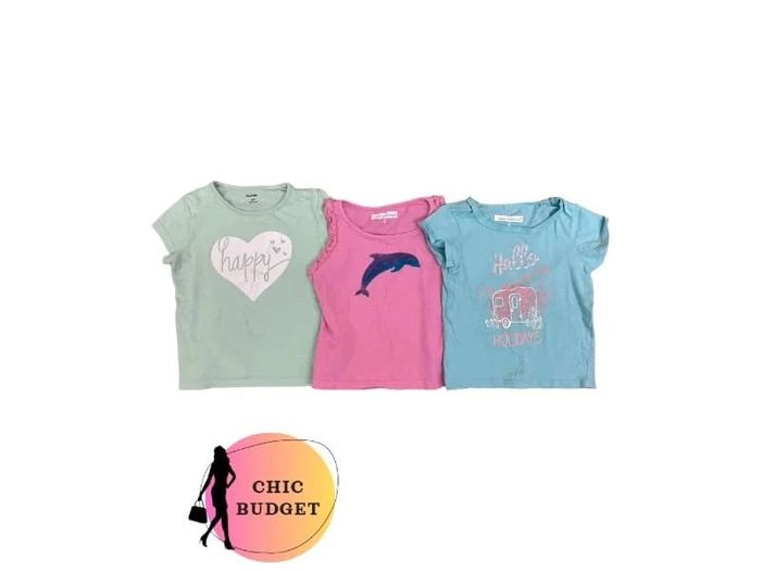 Lot Tri-Couleur: T-Shirts Manches Courtes & Sans Manches