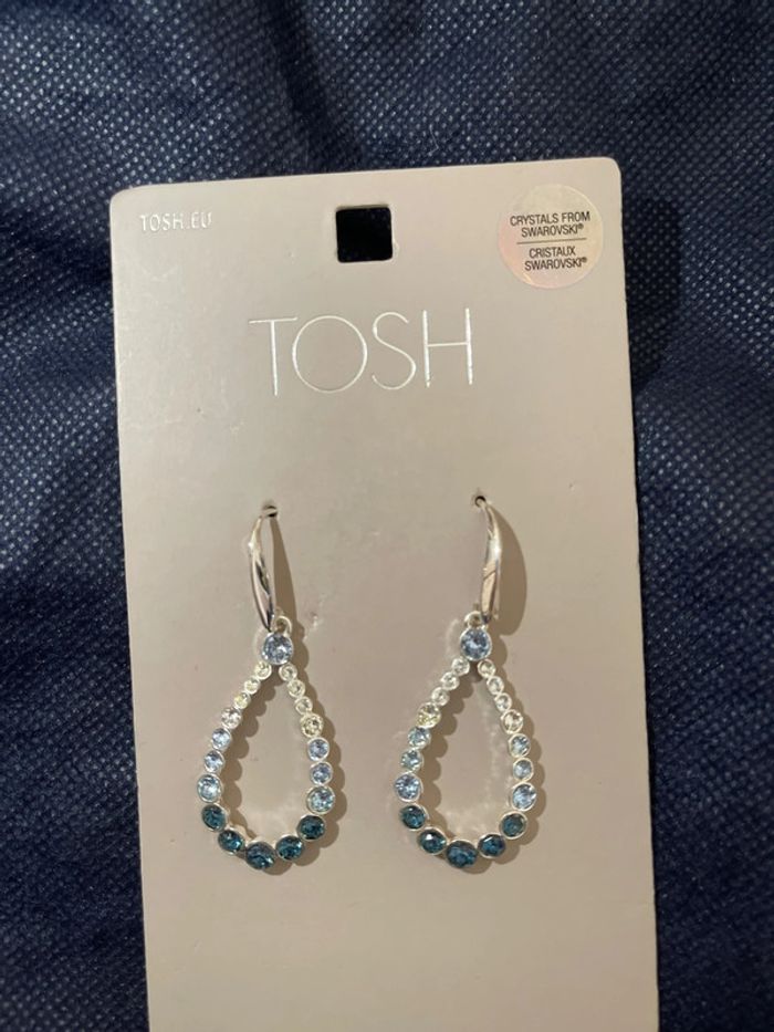 Boucle d’oreille cristaux Swarovski - photo numéro 2