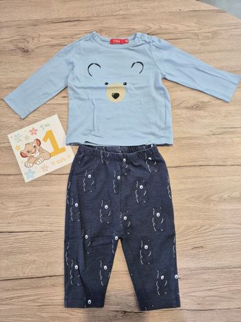 Pyjama 2 pièces bleu, Tissaia, 12 mois