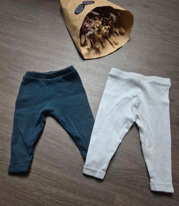 Lot de 2 leggings côtelés TAO 9 mois
