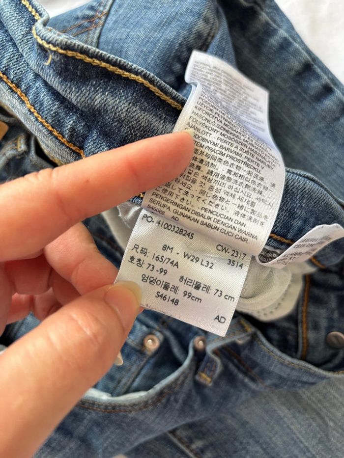 Jean Levi’s 505 straight bleu délavé taille basse taille L/40 L32 y2k vintage 00s - photo numéro 10