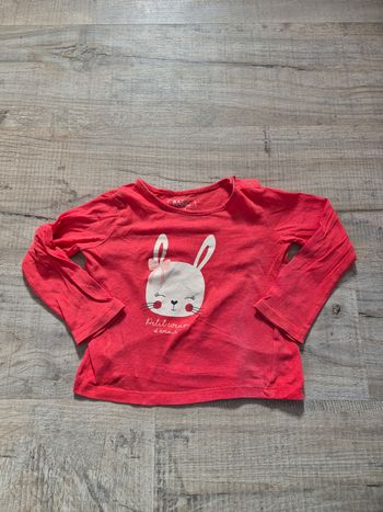 T shirt manche longue fille 24 mois