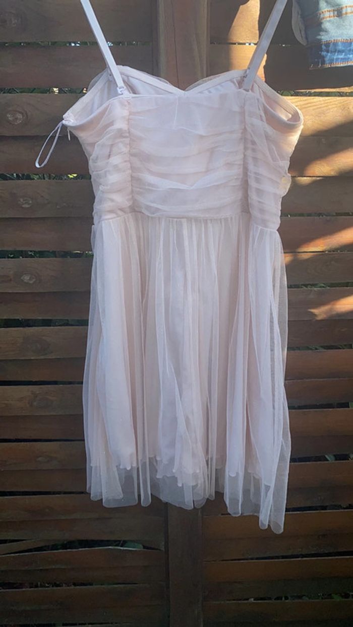 Robe de soirée rose poudre à paillettes - photo numéro 2