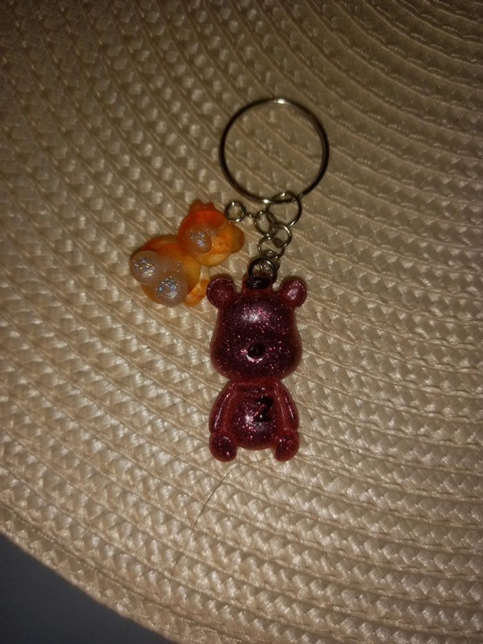 Porte clé oursons résine epoxy