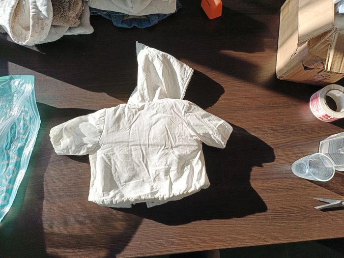Manteau blanc garçon ou fille 6 mois 68 cm - photo numéro 5